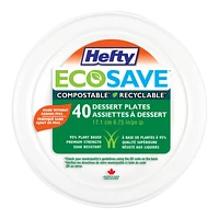 Hefty ECOSAVE Dessert Plate - 17.1cm - 40's