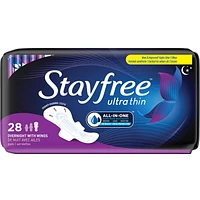 Stayfree Ultra Thin with Wings Pads - Overnight - 28s