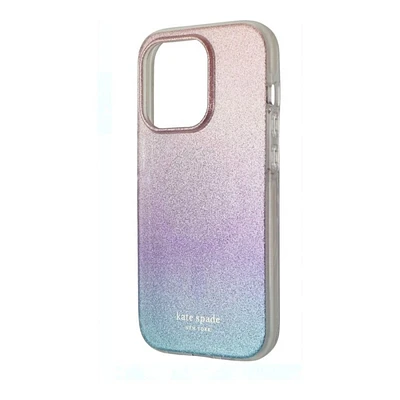 Kate Spade New York Case for Apple iPhone 15 - Teal Ombre Glitter Wash