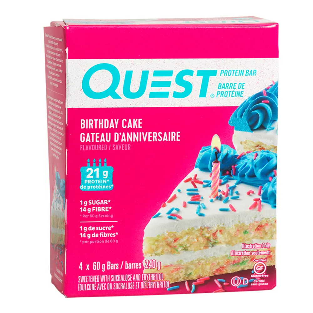 Quest Protein Bar - Birthday Cake - 4x60g