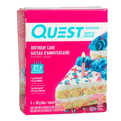 Quest Protein Bar - Birthday Cake - 4x60g