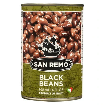 San Remo Black Beans - No Salt - 398ml