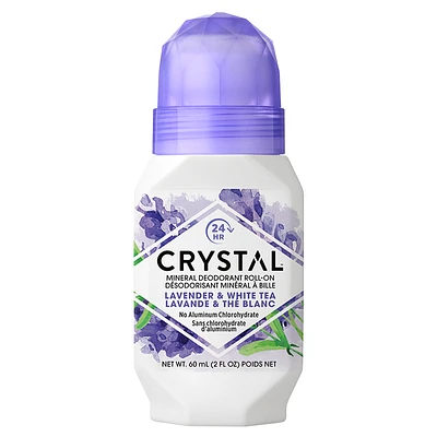 Crystal Mineral Deodorant Roll-On - Lavender & White Tea - 60ml