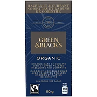 Green & Black's Organic Chocolate - Hazelnut & Currant - 90g