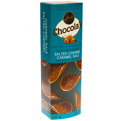 Hamlet Chocola's Crispy Thins - Milk Chocolate Salted Caramel - 125g