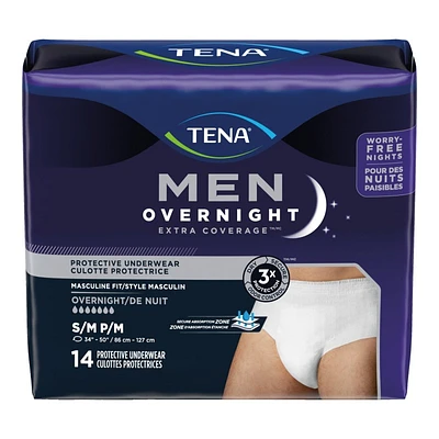 Tena Men Extra Coverage Incontinence Pants - Overnight - Small/Medium - 14's