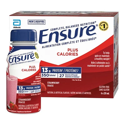 Ensure Plus Calories Protein Drink - Strawberry - 6 x 235ml