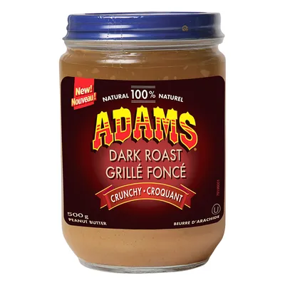 Adams Dark Roast Peanut Butter - Crunchy - 500g