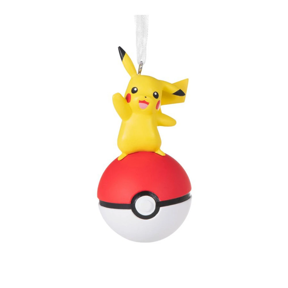 Hallmark Ornaments Pokemon Christmas Tree Ornament - Pikachu on Poke Ball