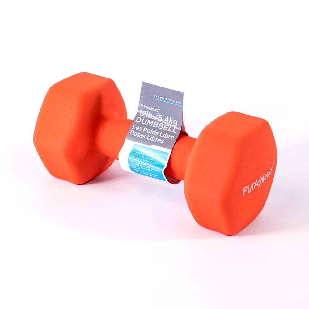 PurAthleticsf 12LB Dumbbell - Orange - WTE1019212