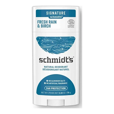 Schmidt's Signature Natural Deodorant - Fresh Rain & Birch - 75g