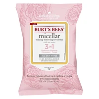 Burt's Bees Micellar Makeup Removing Towlettes with Rose Water - 30s