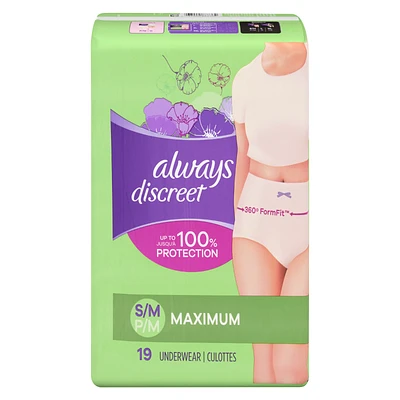 Always Discreet Maximum Protection Incontinence Underwear