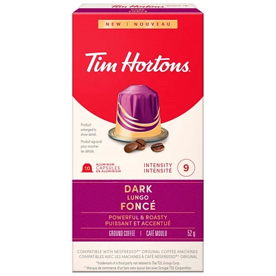 Tim Hortons Dark Lungo Coffee - 10s