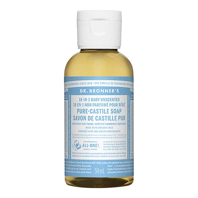 Dr Bronner's 18-In-1 Baby Unscented Liquid Soap - 59 ml