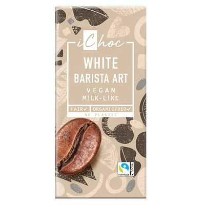 iChoc Chocolate Bar - White Barista Art - 80g