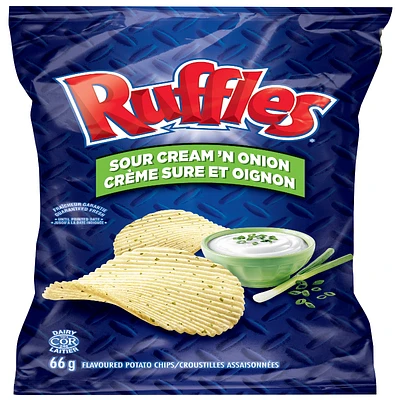 Ruffles Potato Chips - Sour Cream 'N Onion - 66g