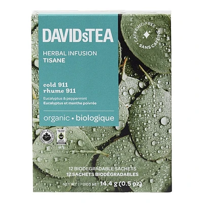 DAVIDsTEA Herbal Infusion Tisane - Cold 911 - 12's
