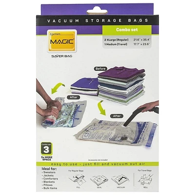 Egemen Magic Saver Vacuum Bags - Combo - 3 pack