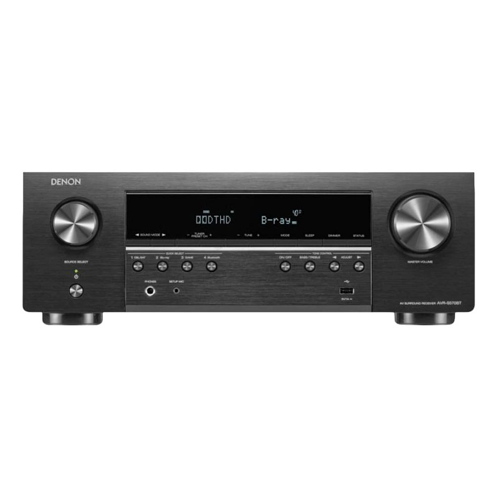 Denon 5.2-Channel 8K HDR AV Receiver - Black - AVR-S570BT