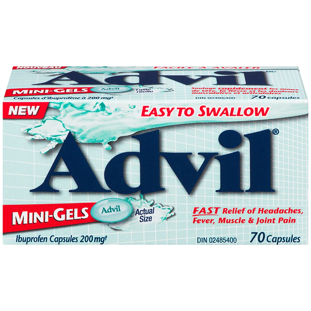Advil Mini-Gels Ibuprofen Capsules - 70s