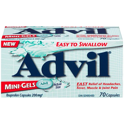 Advil Mini-Gels Ibuprofen Capsules - 70s