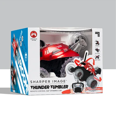 Sharper Image Thunder Tumbler Spinning Stunt Remote Control Car - Red