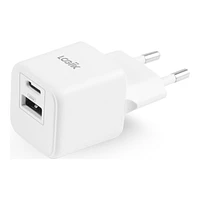 LOGiiX Power Cube 30 Mini Duo USB-A & USB-C European Power Adapter - LGX-13706