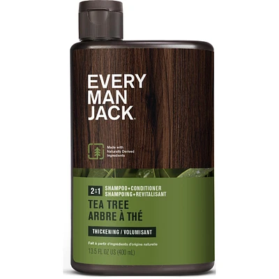Every Man Jack 2 in 1 Shampoo + Conditioner - Tea Tree - 400ml