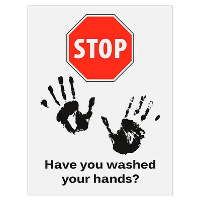 Avery Self-Adhesive Vinyl Sign - Handwashing Reminder - 216 x 279mm/5pk