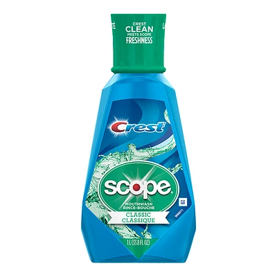 Crest Scope Mouthwash - Cool Peppermint - 1 litre