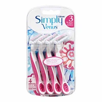 Gillette Simply Venus Disposable Razors - Pink - 4 razors