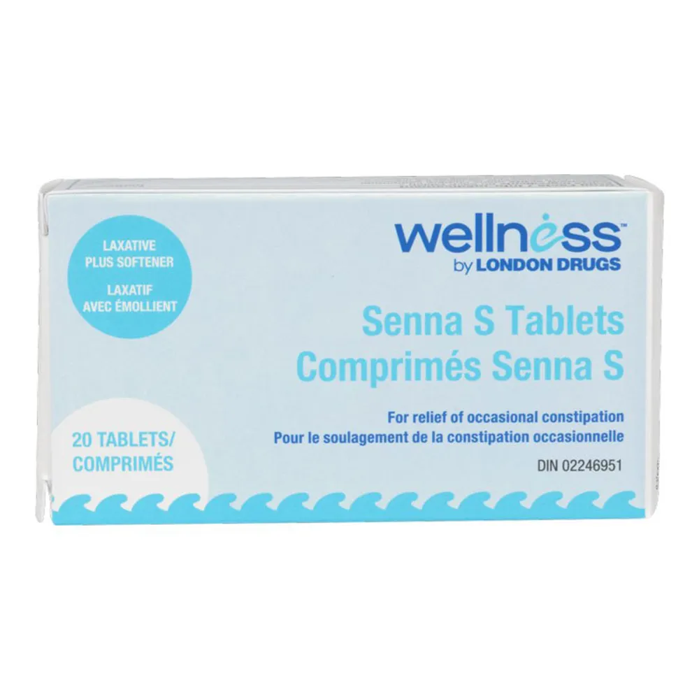 Wellness by London Drugs Senna S Tablets Laxative plus Stool Softener