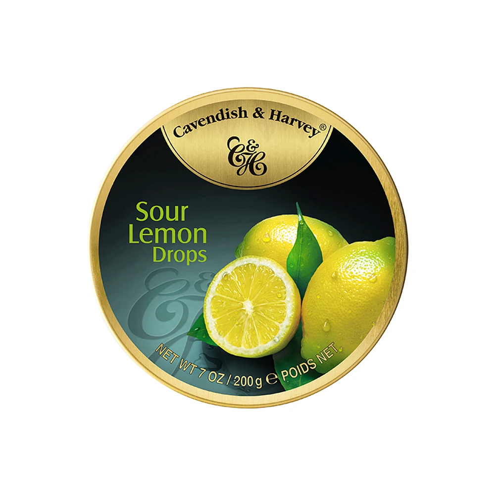 Cavandish & Harvey Candy Drops - Sour Lemon - 200g