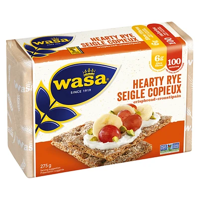 Wasa Hearty Rye Crispbread - 275g