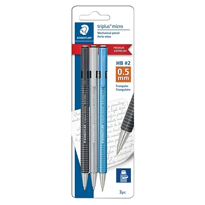 Staedtler Triplus Micro Mechanical Pencil - 0.5mm - 3 Pack