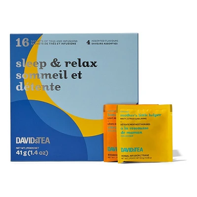 DAVIDsTEA Tea and Infusion Sachets - Sleep & Relax - 16's