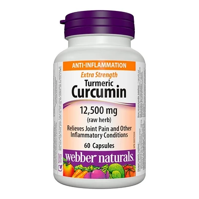 Webber Naturals Extra Strength Turmeric Capsules - 12500mg - 60's