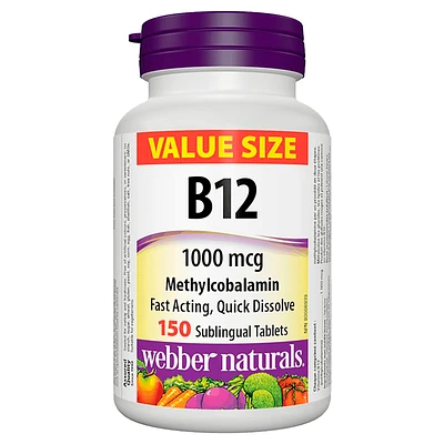 Webber Naturals Vitamin B12 - 1000mcg - 150s