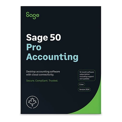 Sage 50 Pro Accounting 2024 - 1 Year Subscription - 1 User