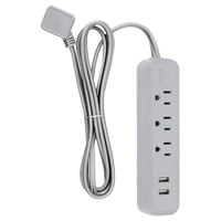 Globe 3 Outlet Power Bar with 2 USB