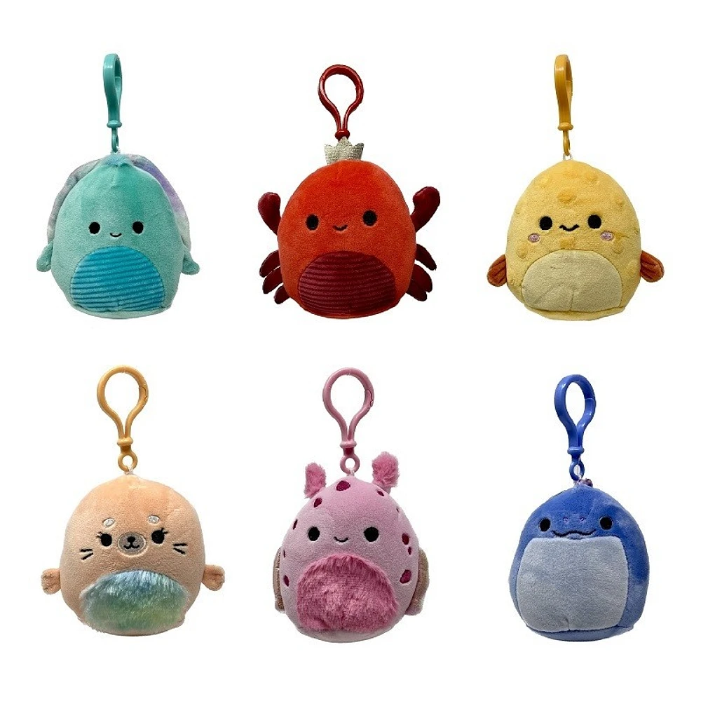 Squishmallows Clips Deap Sealife Plush Toy - Assorted - 3.5 Inch