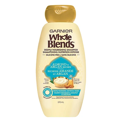 Garnier Whole Blends Deeply Nourishing Shampoo - Almond & Argan Riches - 370ml