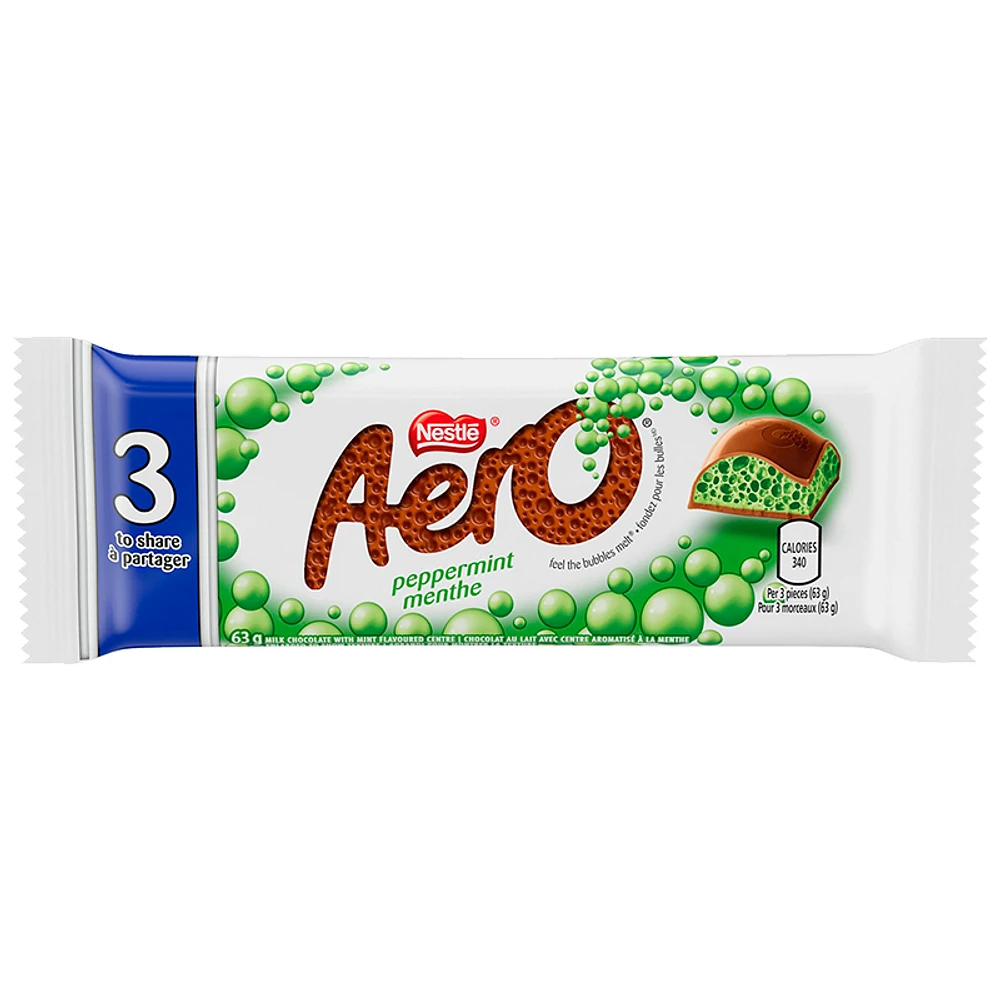 NESTLE Aero Milk Chocolate Bar - Peppermint - 63g