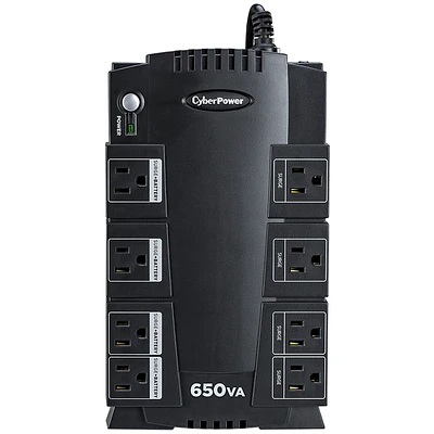 CyberPower 650VA UPS AVR 8-Outlet - Black - SX650G