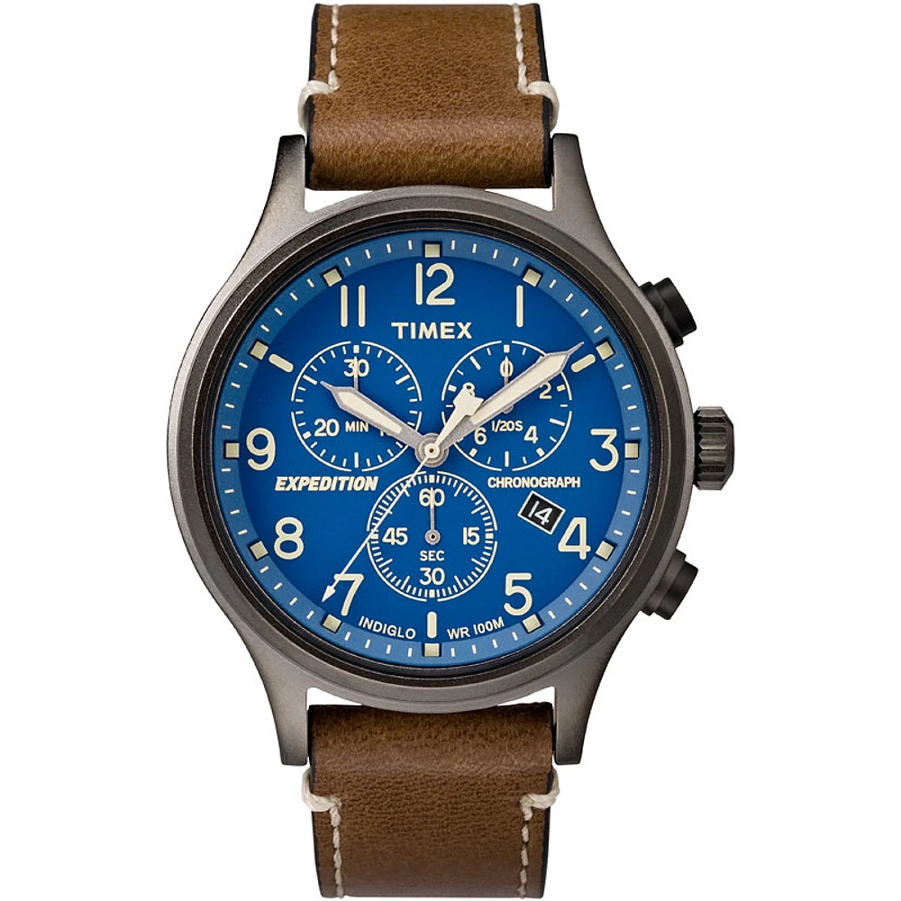 Timex Expedition Scout Watch - Brown/Blue - TW4B09000ZA