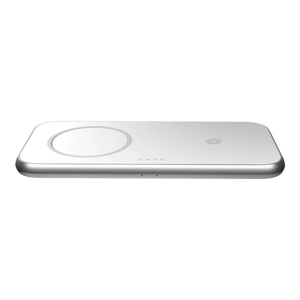 Zens Aluminium Series Wireless charging Pad - White - ZEDC16W00