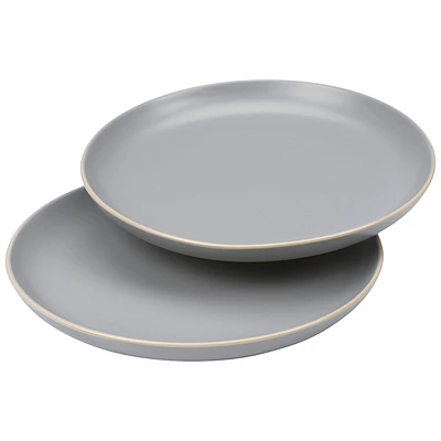 Gibson Home Dinner Plate - Grey - 2 Piece