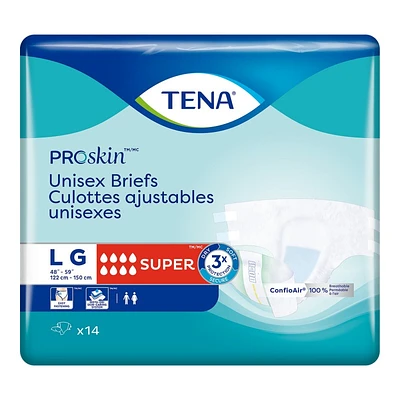 TENA ProSkin Incontinence Unisex Briefs - Super - Large - 14s