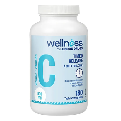 Wellness by London Drugs Vitamin C Timed Release - 500mg - 180s